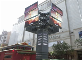 户外最新一代广告设备LED旋转屏魅力六大特点