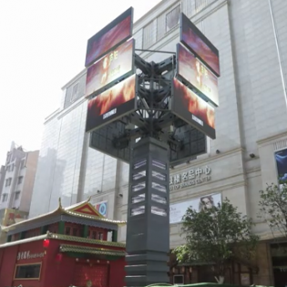 十二开合屏(KH-12)|旋转LED变形展开显示屏|旋转屏|精神堡垒