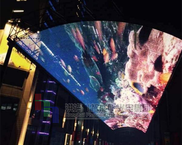 中央广场led天幕效果